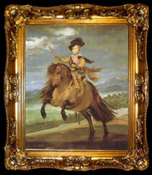 framed  Diego Velazquez Prince Baltasar Carlos on Horseback (df01), ta009-2